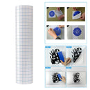 Adhesive Vinyl Transfer Paper Tape Roll Clear w/Blue Alignment Grid 30*100cm DIY