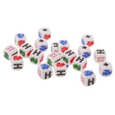 Set/20pcs Six Sided D6(Ace,King,Queen,Jack,10,9) Poker Gaming Card Game Dice