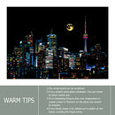 DIY Canada Night View Art Doodle Scratch Painting Educational Drawing Toys A