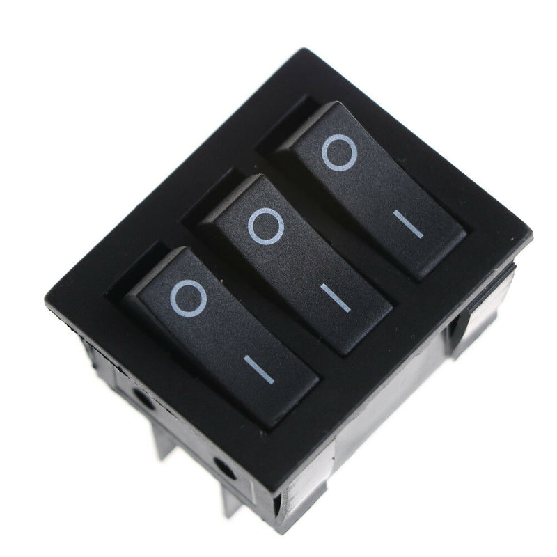 KCD3 34*40 Big Rocker Switches Black Three-Way Switch 9 Pin 2 Position  3CB Kw
