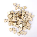 200 Pcs Basswood Blank Peach Heart Embellishments for DIY Crafts 20,30,40mm