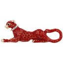 Fashion Crystal Red Leopard Brooch Pin Collar Badge Corsage Jewelry FT