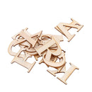 31 Pieces Natural Blank A-Z Wooden Capital Letters Wood Embellishment Plaque for