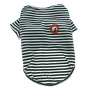 2Pieces Summer Pet Dog T-shirt Puppy Teddy Stripped
