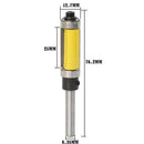 3pcs Flush Trim Router Bit 1/4''*1/2" Top & Bottom Bearing Wood Cutter Set