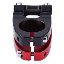 31.8x28.6x45mm Bike Stem Hollow Riser Outdoor Riding Accessory (Black Red) A