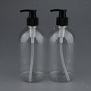 2x 500ml Plastic Pump Bottle Lotion Shampoo Liquid Travel Containers Refillable