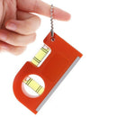 Mini Level Ruler with Magnet Base V Stripe Spirit Level Bubble Clamp Keychain