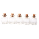 5X Empty Clear Tiny Mini Clear Message Glass Bottles Vials With Cork 22*28 F3U8