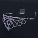 Women Crystal Crown Romatic Elegant Princess Hair Ornaments Jewelry A
