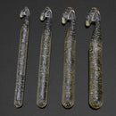 4pcs Transparent Plastic Handle Crochet Hooks Sweater Knitting Needles Set