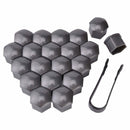 20x Wheel Lug Nut Center Cover Grey 21mm Bolt Cap Dust Cover & Removal Tool