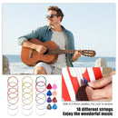 26pcs Guitar Part Accessories Kit Acoustic Folk Guitar Strings with 8 Picks A