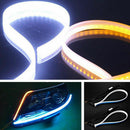 Pair 45CM LED Car DRL Daytime Running Lamp Strip Light Flexible Soft Tube Tool