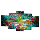 5pcs Self-adhesive PVC Print Wall Art Painting Picture Home Wall Decor