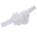 Baby Girls Rhinestone Headband Ribbon Hair Band (White) R2C2