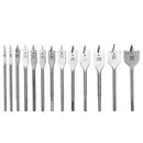 13Pcs Flat Spade Drill Bits Set Metal Bit Kit Hex Shank Woodworking Tool Ac K3S5