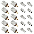 10 X PL259 UHF Connector Male Plug With Reducer for RG8X Coaxial Cable +Tub