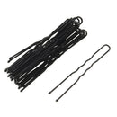 Metal Women Hair Barrette U Shaped Single Prong Clips 20 Pcs Black L6M6