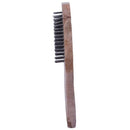 27.4cm Long Wooden Handle metal Wire Cleaning Brush Hand Tool Z9Q9