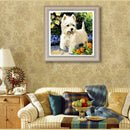 5D DIY Full Drill Diamond Painting White Puppy Cross Stitch Embroidery Kit