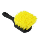 Yellow Black Antislip Handle Tire Wheel Detail Cleaning Brush for Car Auto