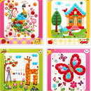 1Pc DIY Button Drawing Painting Interactive Material Kids Educational Toys M&E
