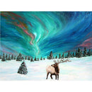 4 Pack Aurora Elk DIY 5D Diamond Painting Kit Full Drill Embroidery Cross Stitch