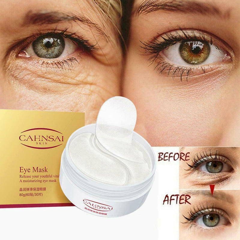 60pcs Repair Eye Patches Moisturizing  Crystal Collagen Gel Eye Skin Care