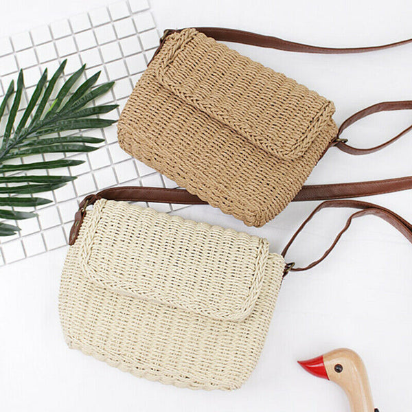 Hot Summer Women Shoulder Bag Hand Made Exquisiteness Straw Bags Mini Woven F4S9