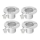 4pcs Deck Floor Drain with Screws Marine Grade Stainless Steel Boat 1''