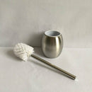 Home contemporary Toilet Brush Holder Stainless Steel Oval Toilet Brush Us MVV