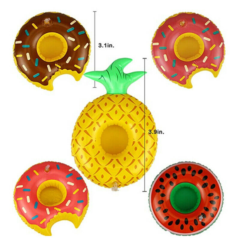 15Pcs Inflatable Floating Drink Can Cup Holder Hot Tub Swimming Pool Beach Pa Hn