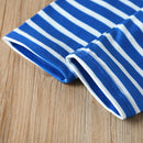 Autumn Toddler Long Sleeve T-shirt Tops Stripe Pants Clothes Set (3-6M)