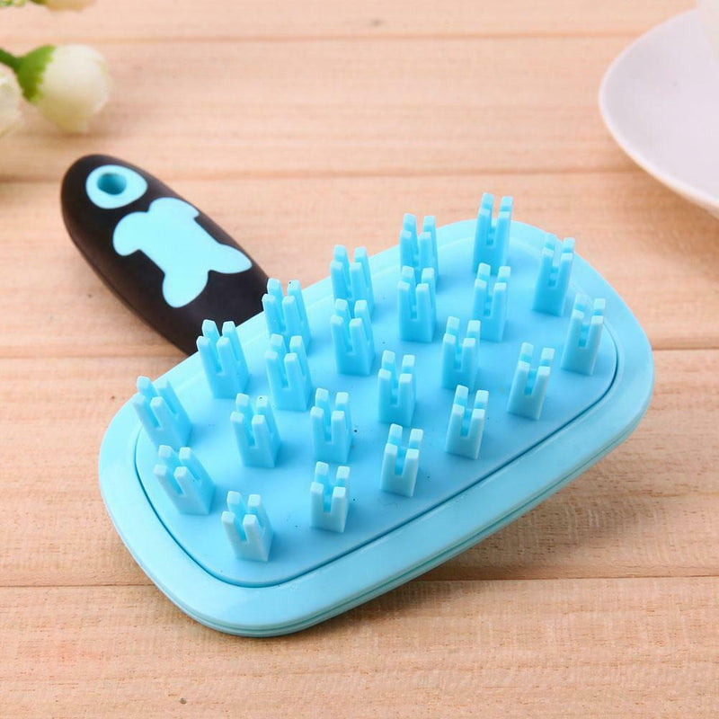 Pet Dog Cat Silicone Massage Comb Hair Removal Grooming Cleaning Brush Pink