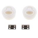 1 Pair White Nylon Marine Boat Locker Hatch Latch Turning Boat Lock Lift Handle
