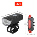 USB  Rechargeable LED Bicycle Headlight Bike Head Light Front Rear Lamp Cycling