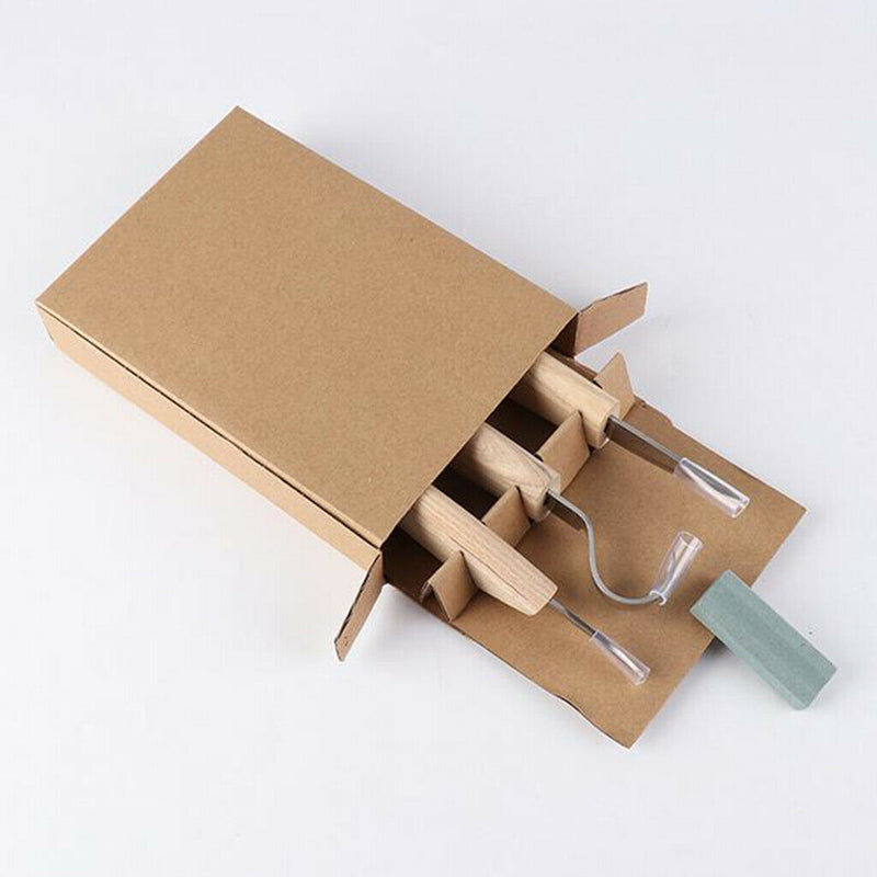 Set Of 4 Wood Carving Tools Cutter Woodworking Cutter Sharpener Stone Kits