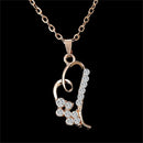 Zircon Earrings Love Pendant Necklace Ring Women Valentine Jewelry Set (2) A