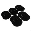 5 Pieces Round Black Palm Brush for Men, Portable Hair Brushes Beard Shampoo