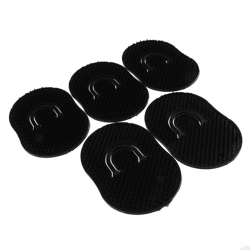 5 Pieces Round Black Palm Brush for Men, Portable Hair Brushes Beard Shampoo