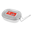 Oval Shape Bento Lunch Box Stainless Steel Mess Tin Canteen Food Container L