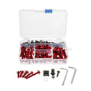 1 Set Red M6 M5 Fairing Bolts Fastener Clip Screw Nut Kit for Motorcycles