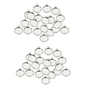 40x 12mm Cabochon Cameo Base Tray Setting Bezel Blank for DIY Jewelry Making