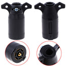 7 Way Pin Round RV Style Trailer Light Plug Connector Replacement End Bla-OZ