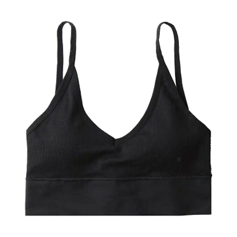 2x Bustier Crop Top Bralette Women Padded Bra Women Sports Bra Soft Spaghetti