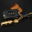 Golden Mini Portable LED Flashlight Torch Lamp Handheld Camping Keychain Light