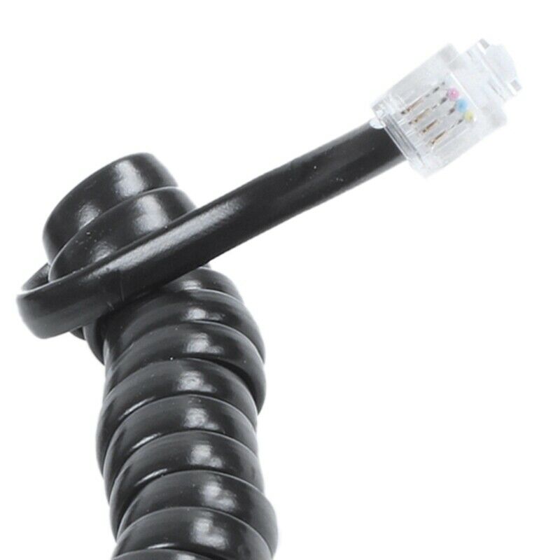 9.3" Black RJ9 Telephone Phone Modem Coil Line Cord Cable E9Z3