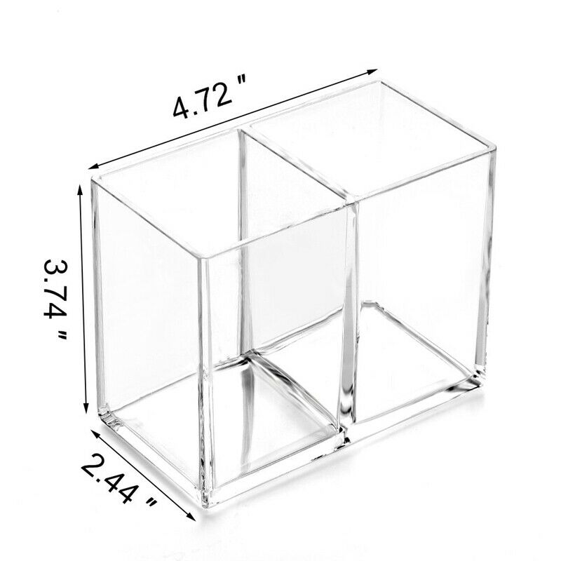Clear Acrylic Makeup Brush Holder Pen Pencil Cup Holder Cosmetic Storage Ca W1G3