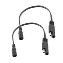 10" SAE Plug to DC 5525 Coax Female 18 AWG DIY Connection Adapter Cable x2